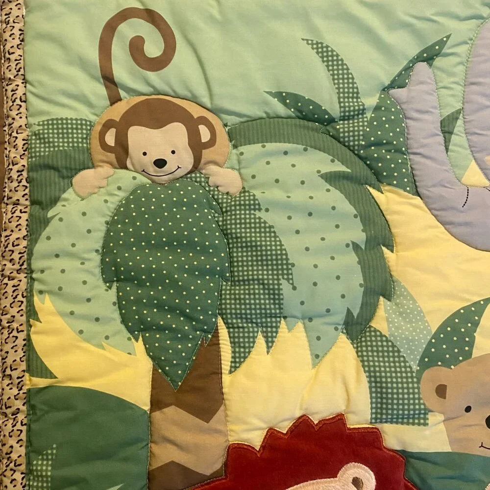 Crib Bedtime Original Nursery Crib Bedding Set with Jungle Animals Theme 2 Piece